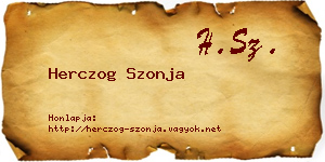 Herczog Szonja névjegykártya